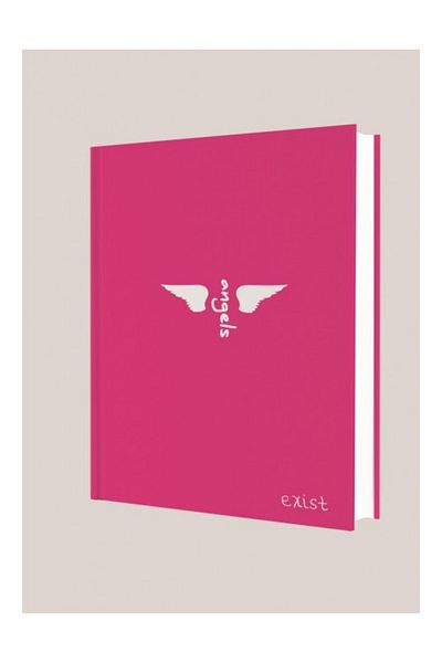 DEFFTER Angels/Exist Unlined 96 Sheets Hard Cover Notebook