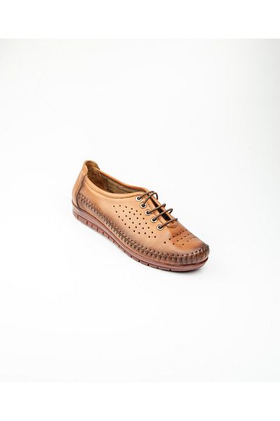 Scavia 829 Tan Leather Women's Casual Shoes