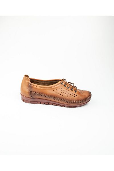 Scavia 829 Tan Leather Women's Casual Shoes