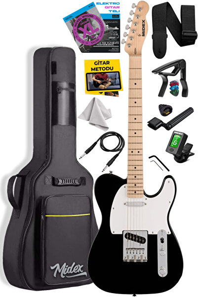 Midex Tlx-50wb Tele Kasa Maple Klavye 2 Single-coil Manyetik Elektro Gitar