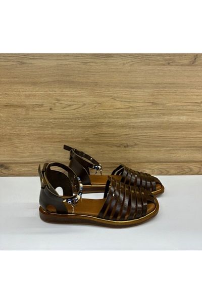 Rachel Sandale casual de damă Milano R3739 maro din piele naturală