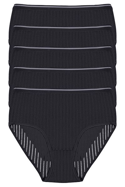 Humaone 5 τεμάχια 100% βαμβακερή αλυσίδα ραφής Breathable Bato εσώρουχα μαύρα