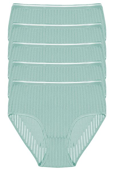 Humaone 5 τεμάχια 100% βαμβακερή αλυσίδα ραφής Breathable Bato εσώρουχα πράσινα