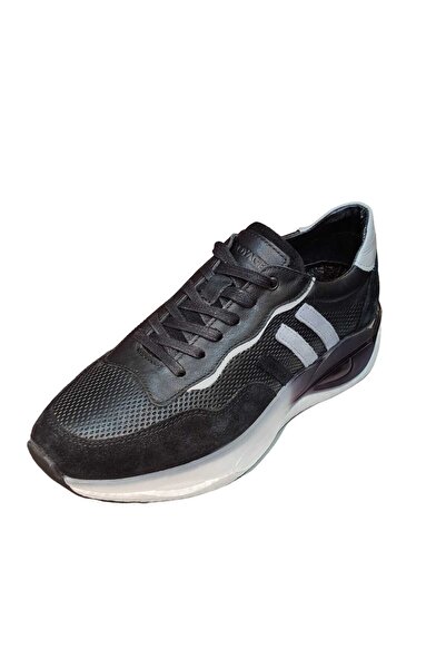 Voyager Чорні шкіряні чоловічі кросівки