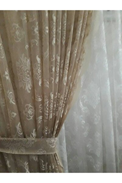 dkf Aşiyan Tül Perde 250 X 260 Pilesiz Dikim-1 Adet-vizon