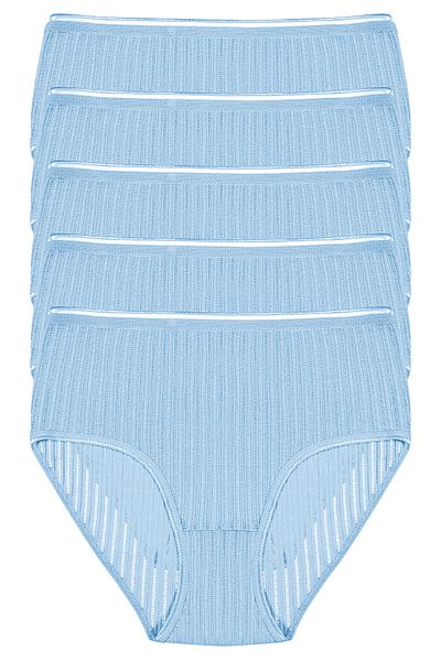 Humaone 5 τεμάχια 100% βαμβακερή αλυσίδα ραφής Breathable Bato εσώρουχα μπλε