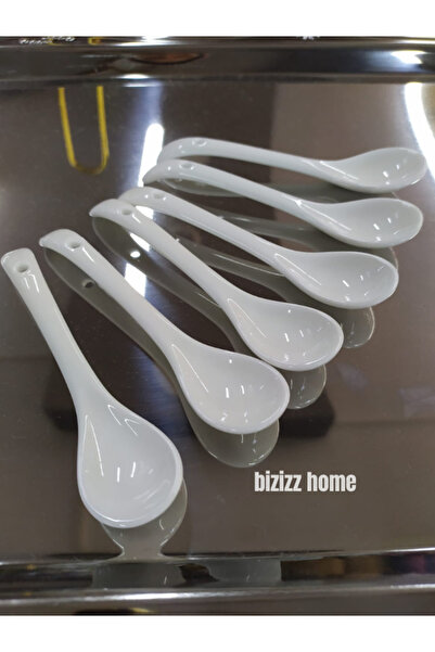 bizizz home Decorative 6-Piece Porcelain Spice Spoon Tea Coffee Spoon Set