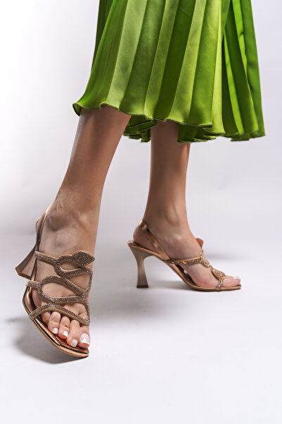 Riccon Joteilin Women's Heeled Shoes0012106 Rose Wrinkled