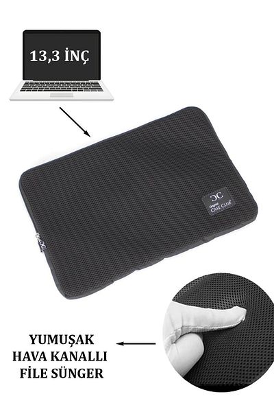 Çantacım Black Fabric Macbook and Laptop Case