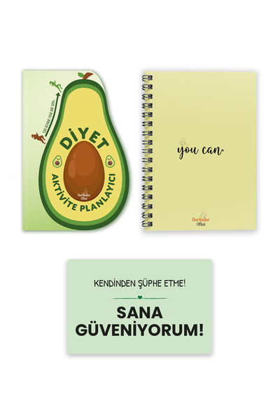 Harikalar Ofisi 120 Günde Yeni Bir Sen Diyet Defteri ve You Can Defter Seti