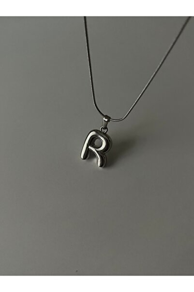 Alya Jewelry Çelik Balon R Harf Kolye