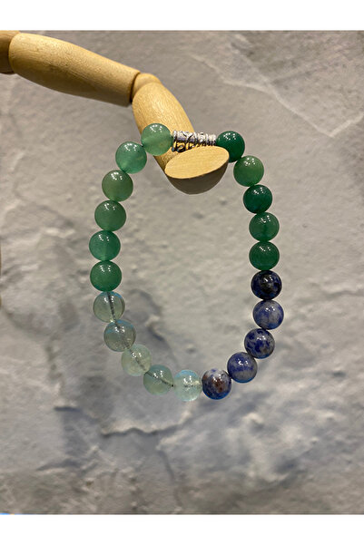 USE NATURA سوار برج القوس - حجر افينتورين، فلوريت، اليشم، سوداليت - الحظ، الو...