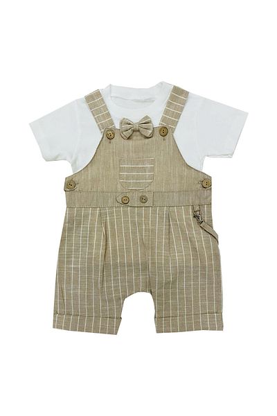 TUOBEBE Baby Salopet 2-Piece Cream Set