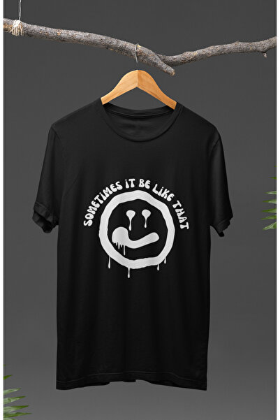 Fuddy Moda Unisex Oversize kroj Ponekad je tako, majica sa štampanjem, tužno ...