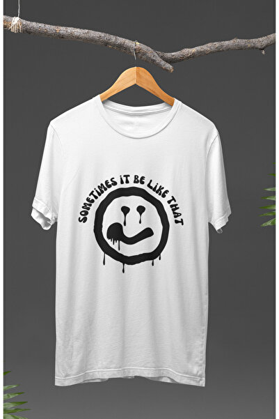 Fuddy Moda Unisex Oversize kroj Ponekad je tako, majica sa printom, muško-žen...
