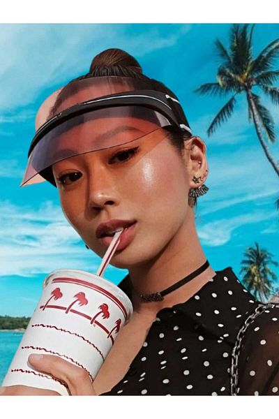 Mood Agenda Women's Sunscreen Colored Plexiglass Visor Beach Hat