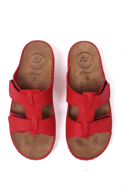 Ayakkabı Vakti Full Orthopedic 5 Point Daily Velcro Women's Slippers