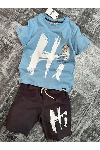 bir dünya çocuk Hi Men's Shorts Set
