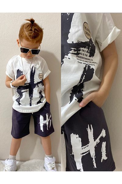 bir dünya çocuk Hi Men's Shorts Set