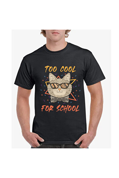 HediyeMania Tricou The School's Awesome cu imprimeu Cotton Black basic Design...