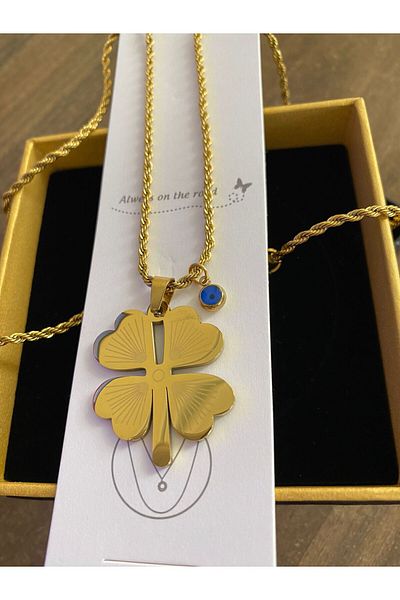 stainles steel gold color steel necklace