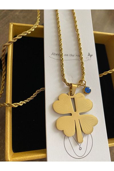 stainles steel gold color steel necklace