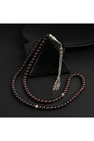 Mavera Doğaltaş Bordo Granat Lal Doğal Taş Tesbih 99luk – 6mm