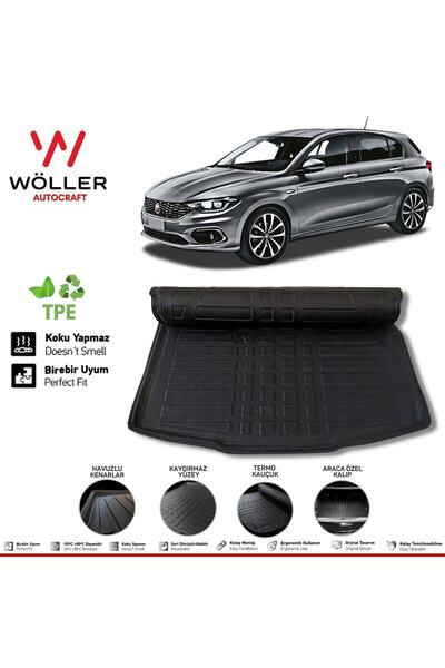 wöller Egea Bagaj Havuzu Hatchback 2015 Sonrası 3d Ultraflex Esnek
