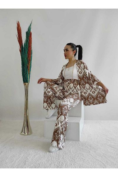 alenmoda Σετ διπλό κιμονό με σχέδια (άνετη εφαρμογή)