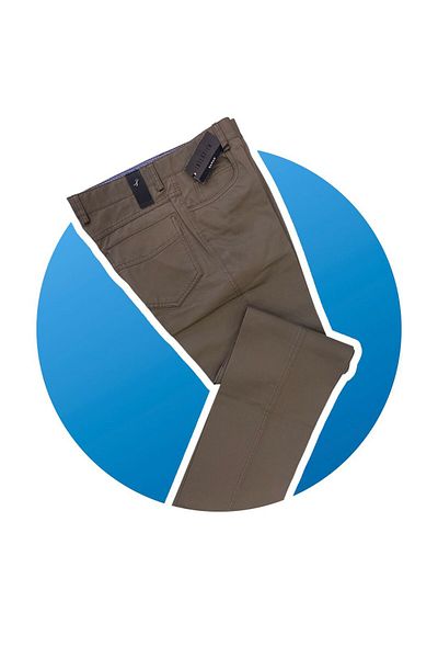 Sarar Interview Wraps 100% Cotton Classic Fit Beige Cotton Trousers 42 Model-3 2B245