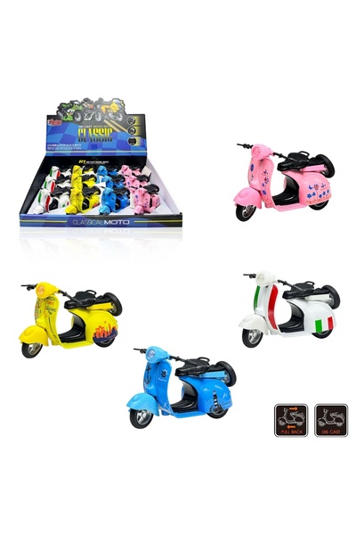 cayenna Vardem Çek Bırak1:14 Die-Cast Clasic Motosiklet
