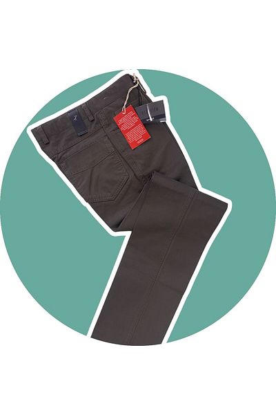 Sarar Interview Wraps 100% Cotton Classic Fit Brown Cotton Trousers 42 Model-3 2B245