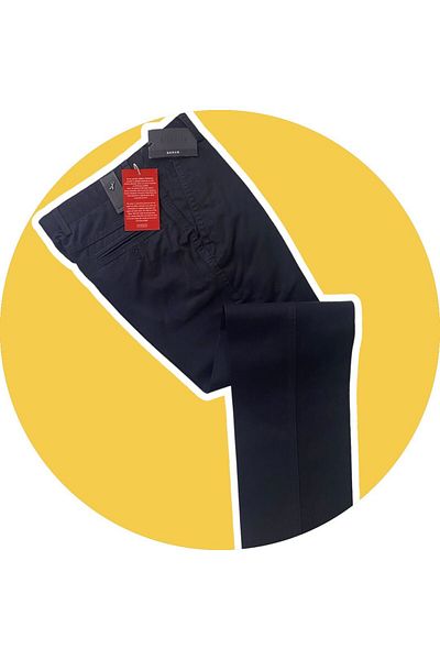 Sarar Interview Wraps 100% Cotton Classic Fit Black Cotton Trousers with Side Pockets 42 Model-2 2B245