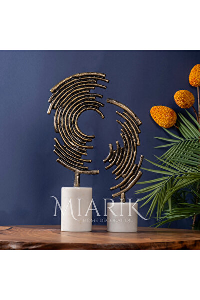 MIARIK DESIGN & DEKORASYON Dekoratif Mermer Kaideli Yarım Ikon Obje