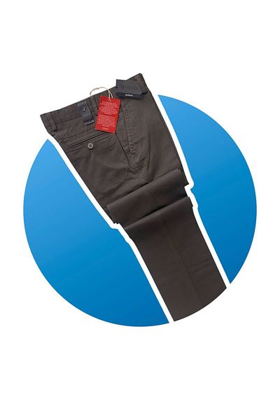 Sarar Interview Wraps 100% Cotton Classic Fit Brown Cotton Trousers with Side Pockets 42 Model-2 2B245