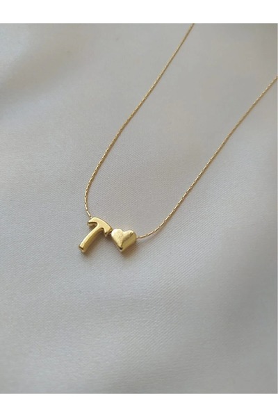 Fiamoss Women's Heart Letter Necklace