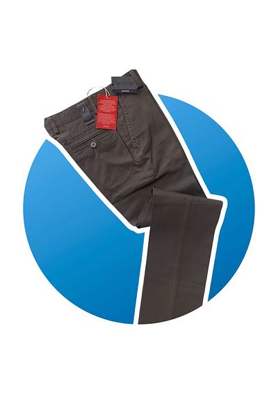 Sarar Interview Wraps 100% Cotton Classic Fit Brown Cotton Trousers with Side Pockets 42 Model-2 2B245