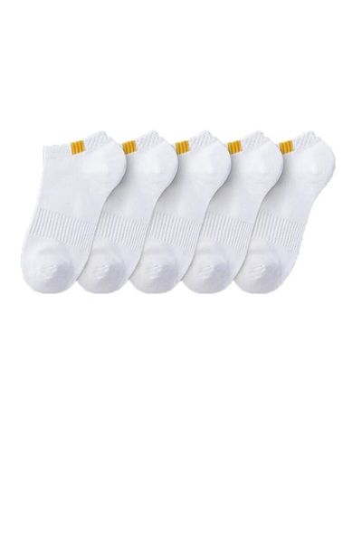 Bhk butik 5-Piece Unisex Sports Booties Socks Set - Extra Comfortable Rubber (YELLOW SQUARE)