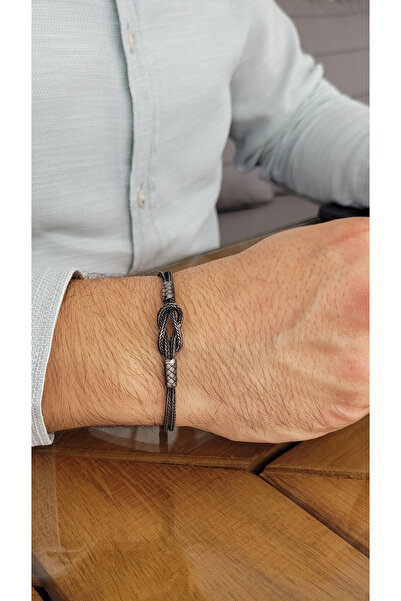 Piyera Silver Kazaziye Saf Gümüş Ile El Örmesi Kördüğüm Bileklik