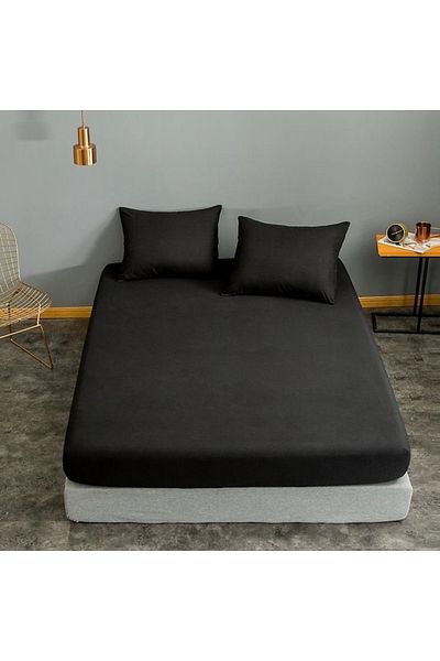 She&Co Double Battal Elastic Sheet Set - Black