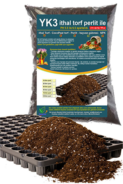 İthal 50 Lt- Yk3 Cocopeat Perlit Ile + Torf. Çiçek Ve Sebze Için Toprak)