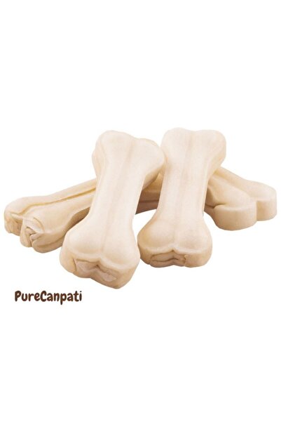 PureCanpati Naturel Sütlü Pres Beyaz Köpek Çiğneme Kemiği 5'li 7,5cm 120gr