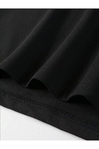 MAGORS Tricou negru pentru copii, cu mânecă scurtă, din bumbac, cu imprimeu pentru camion, clapetă, autobuz