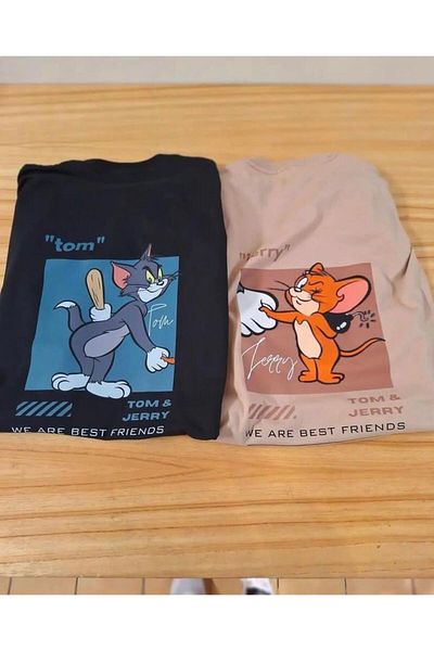 Touz Moda Λεπτομερές μπλουζάκι Unisex Tom & Jerry