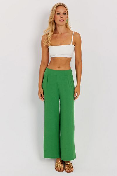Cool & Sexy Grüne Hose mit elastischem Bund für Damen J23434