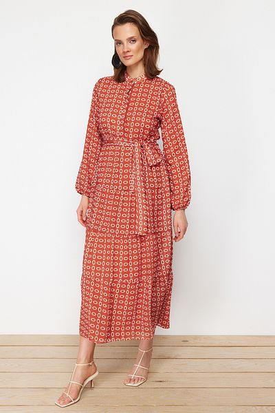 Trendyol Modest Φόρεμα υφαντό από σιφόν με επένδυση από σιφόν TCTSS21EL3346