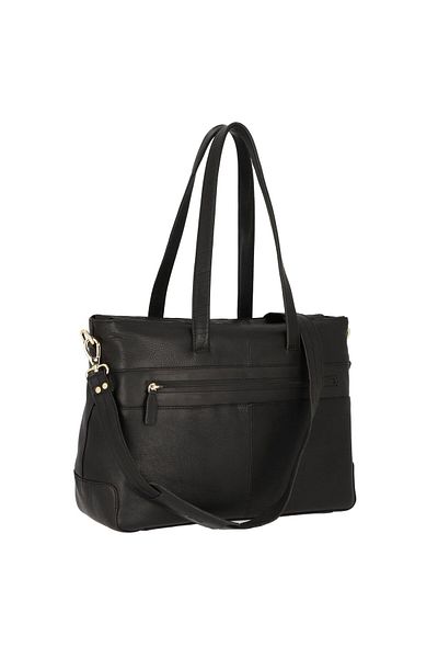 Plevier Edge 40 cm Leder Aktentasche – RFID-Schutz, Notebook und Computer Fach