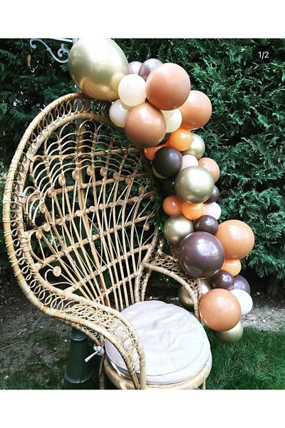 Partifabrik Brown Pastel Tones Chain Balloon Party Set 3 Meters