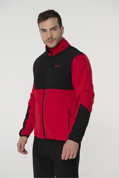2AS Hanorac din fleece pentru bărbați cu fermoar complet Pana