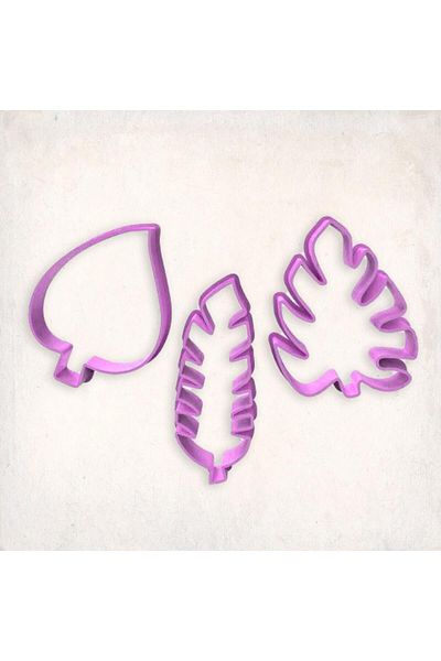 Butedo 3-Piece Tropical Leaves Cookie Set